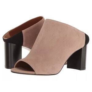 Aquatalia by Marvin K Womens Seneca Anil Calf Mule Open Toe Size 9.5 Brown Black